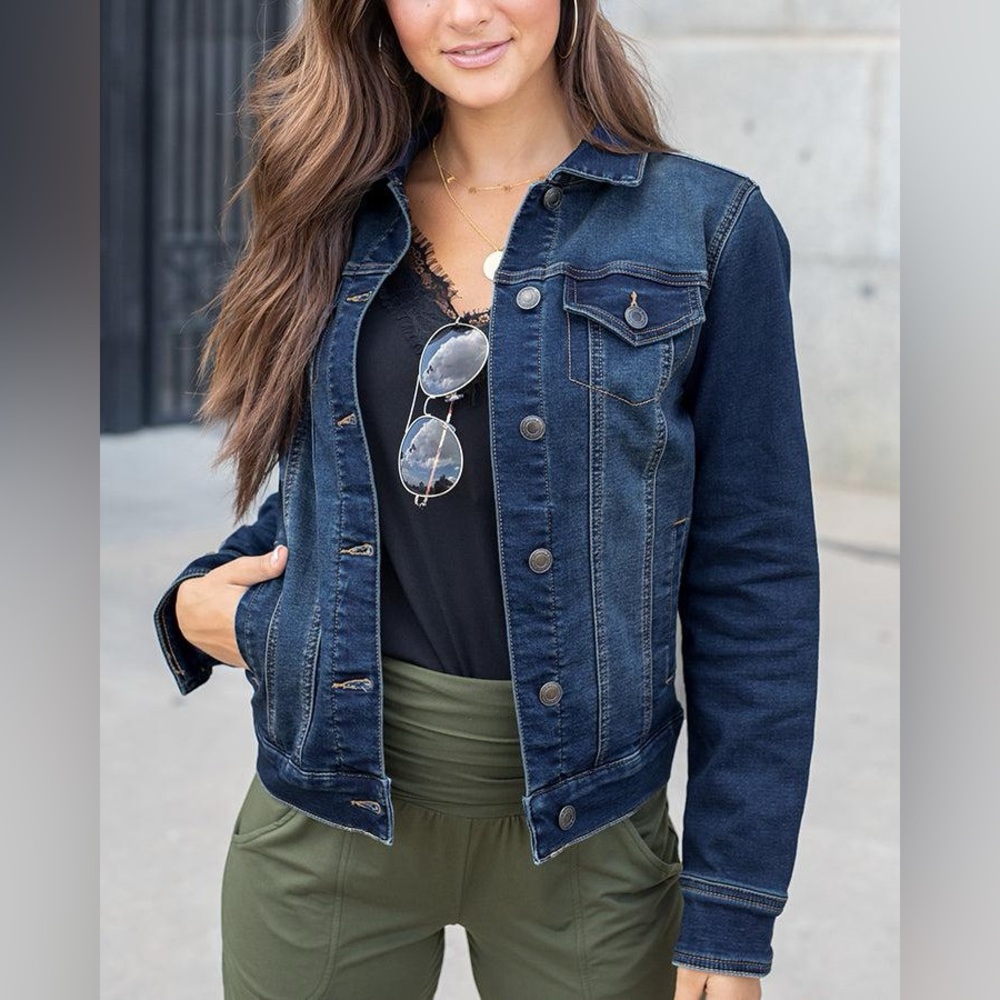 Grace & Lace Stretch Denim Jacket